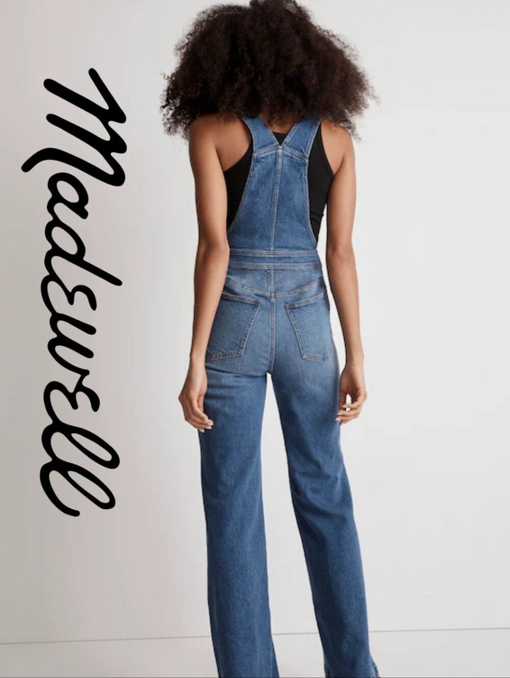 Madewell High-Rise Loose Flare Overalls in Demott Wash Demott Wash 6 - Picture 2 of 5